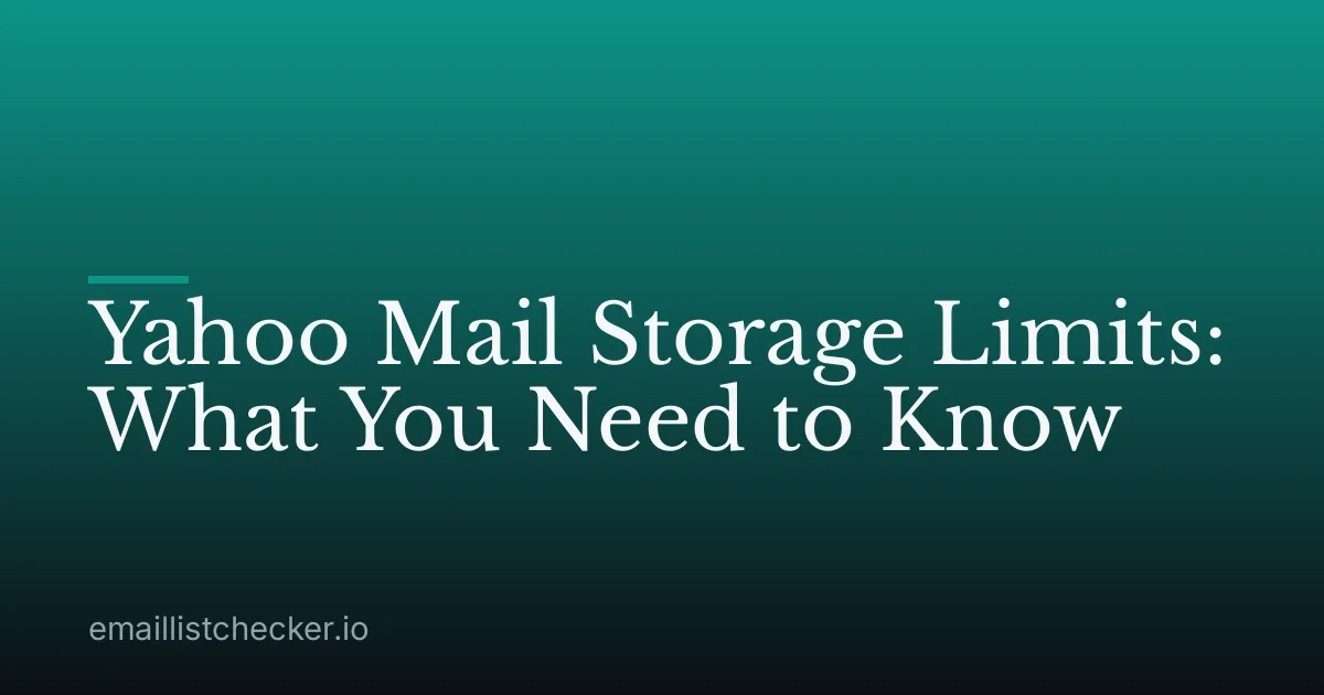 Yahoo Mail Storage Limits: What You Need to Know