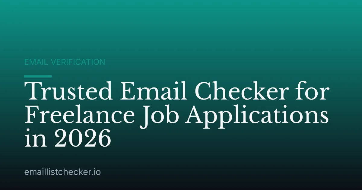 Trusted Email Checker for Freelance Job Applications in 2026