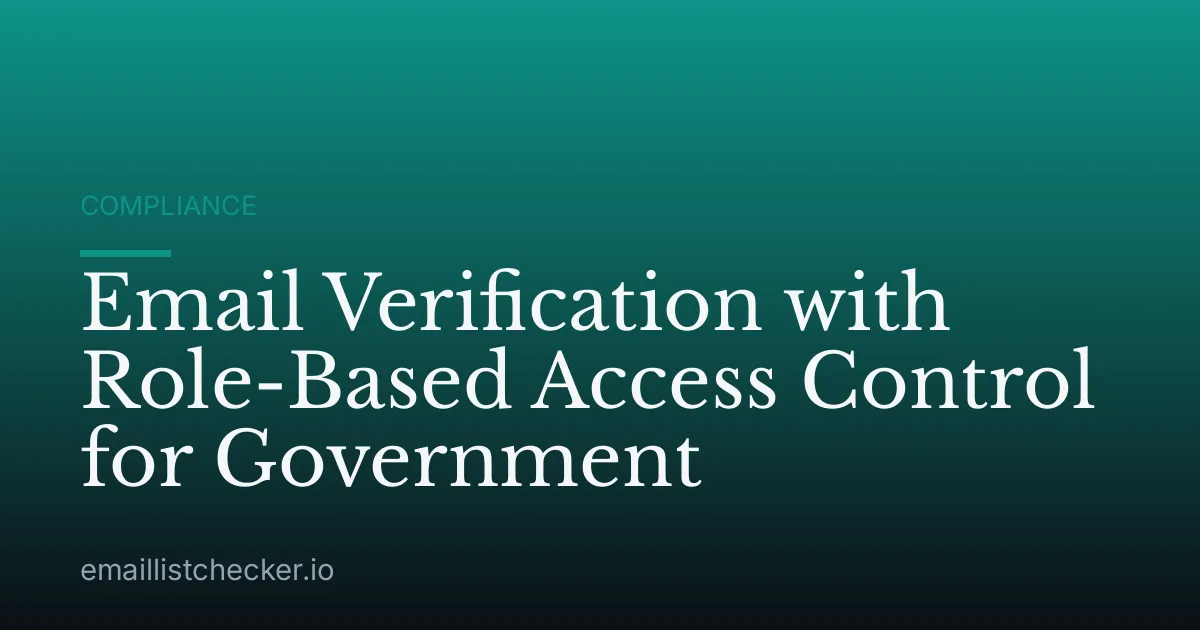 Email Verification with Role-Based Access Control for Government