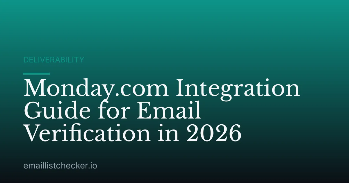 Monday.com Integration Guide for Email Verification in 2026