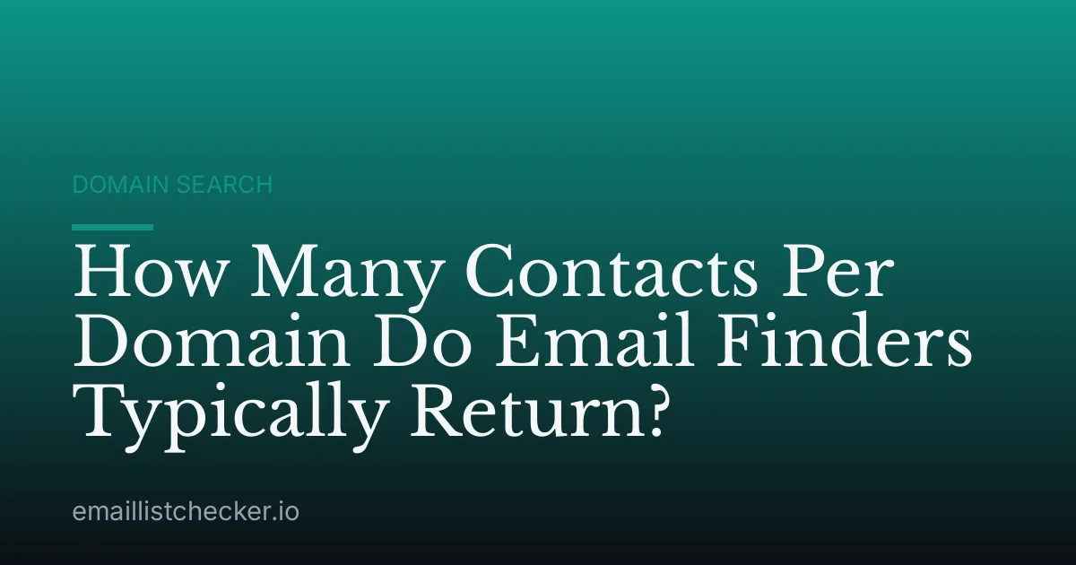 How Many Contacts Per Domain Do Email Finders Typically Return?
