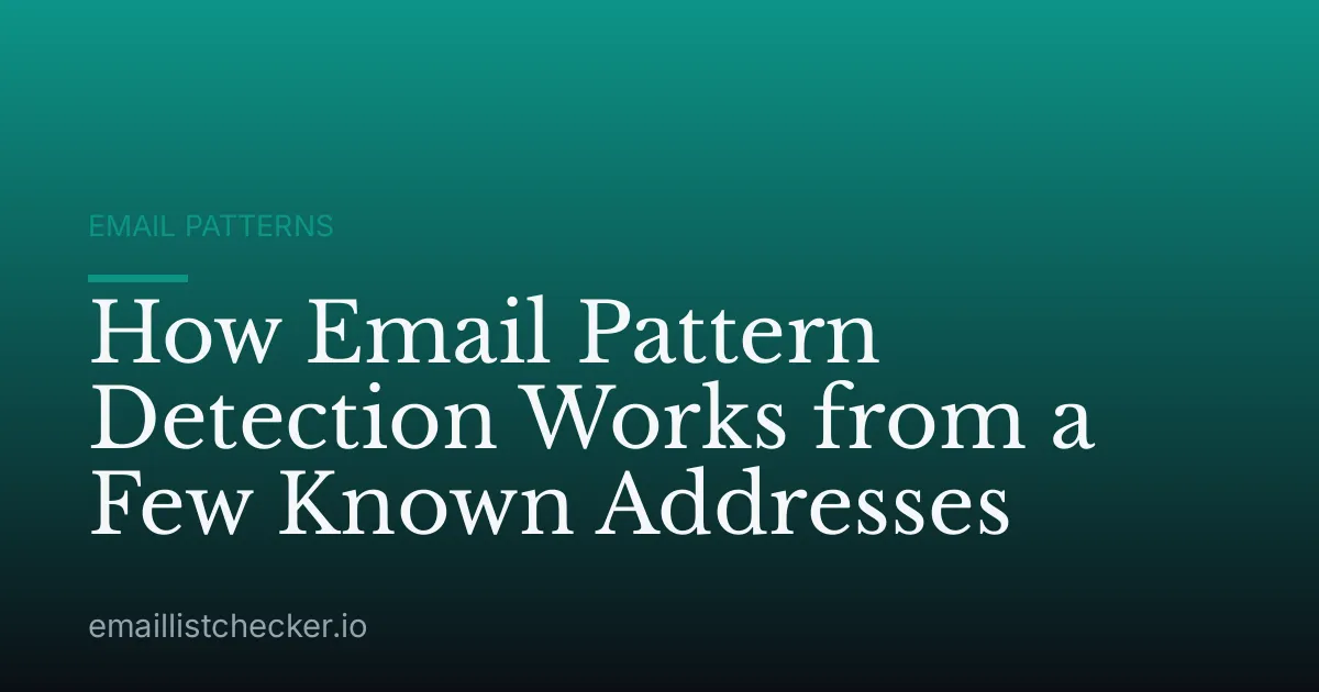 How Email Pattern Detection Works from a Few Known Addresses