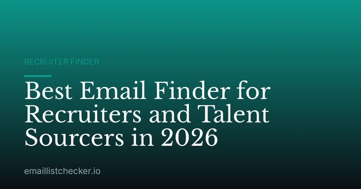Best Email Finder for Recruiters and Talent Sourcers in 2026
