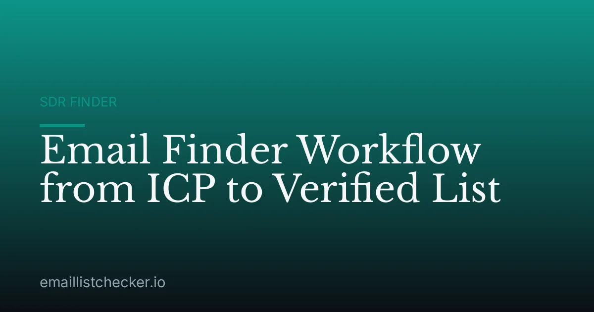 Email Finder Workflow from ICP to Verified List