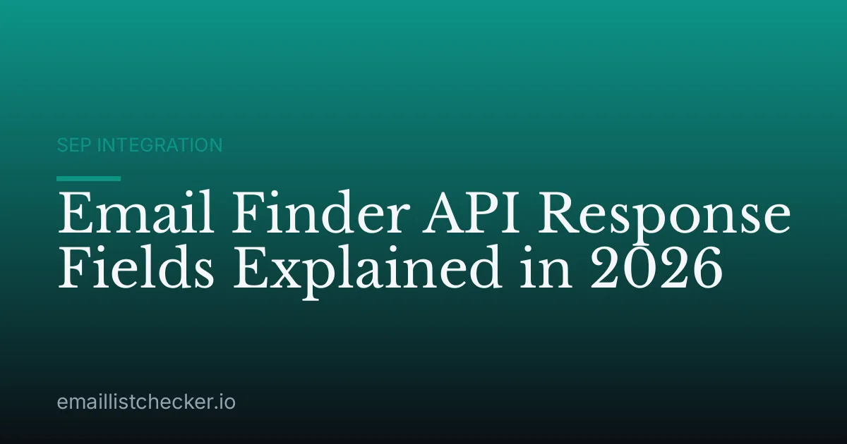 Email Finder API Response Fields Explained in 2026
