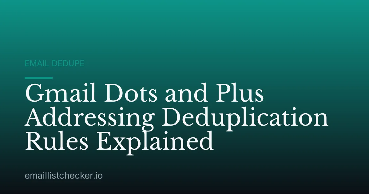 Gmail Dots and Plus Addressing Deduplication Rules Explained