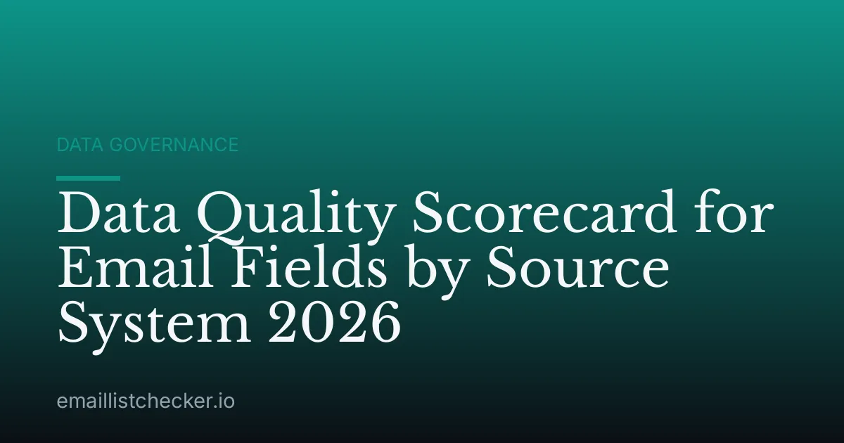 Data Quality Scorecard for Email Fields by Source System 2026