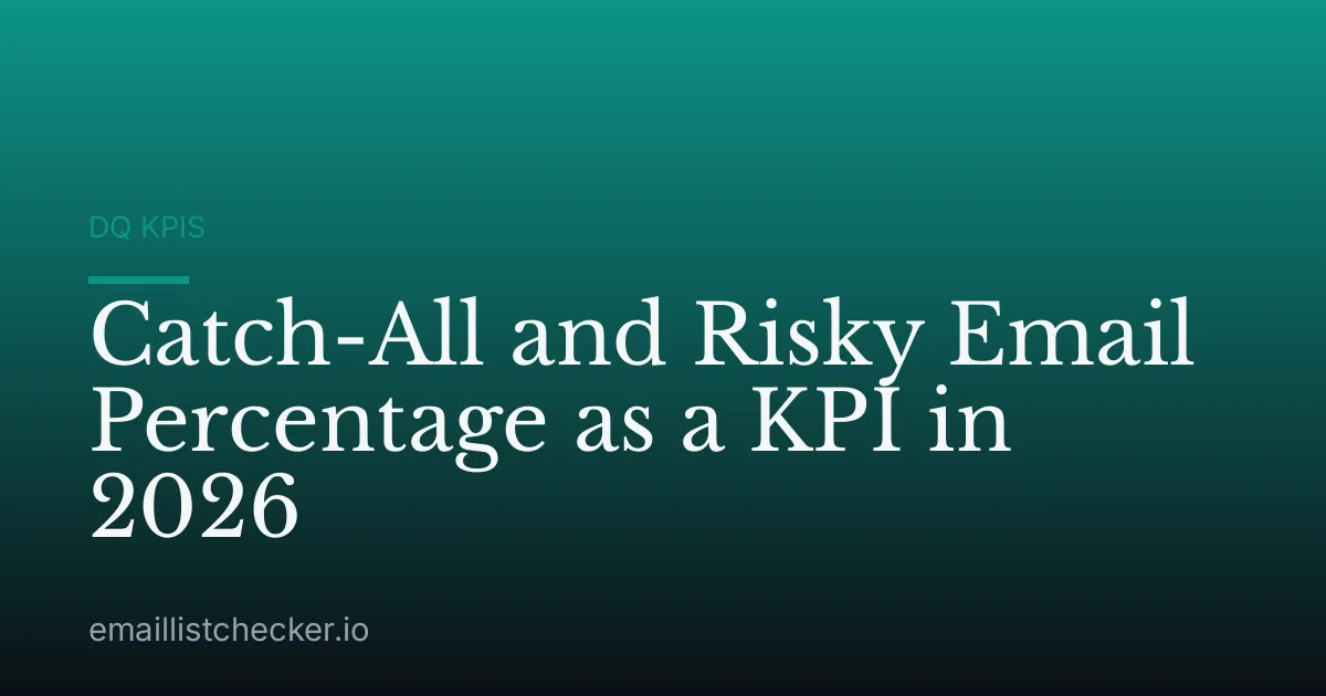 Catch-All and Risky Email Percentage as a KPI in 2026