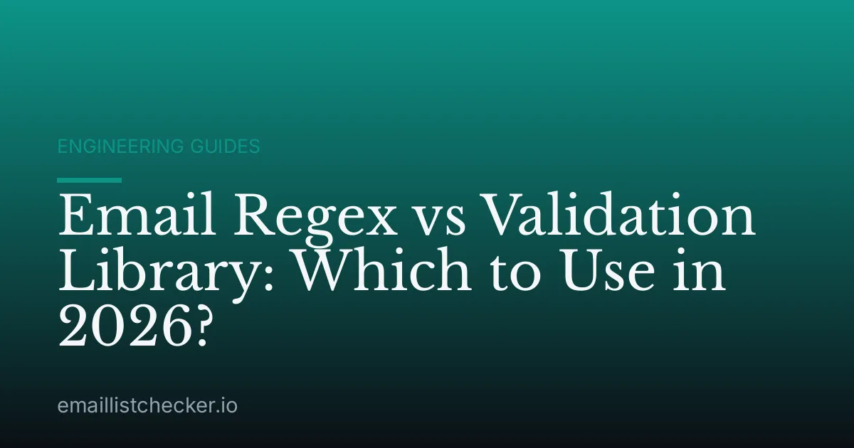 Email Regex vs Validation Library: Which to Use in 2026?