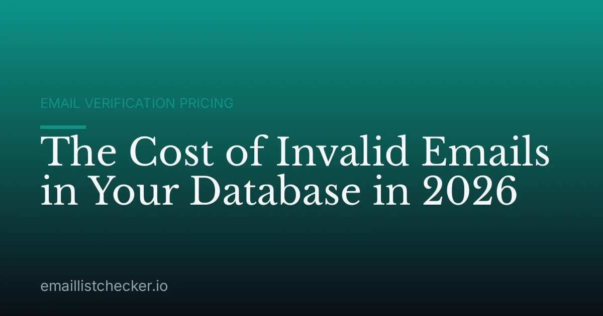 The Cost of Invalid Emails in Your Database in 2026