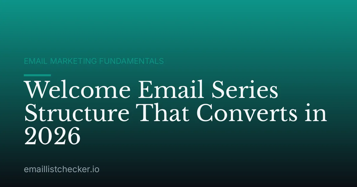 Welcome Email Series Structure That Converts in 2026
