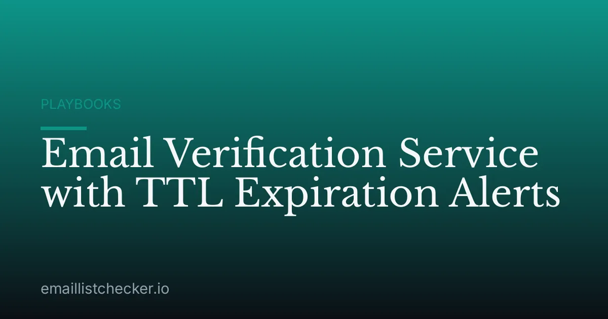 Email Verification Service with TTL Expiration Alerts