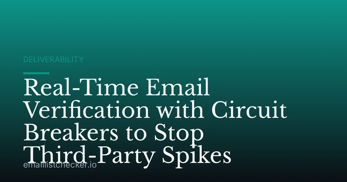 Real-Time Email Verification with Circuit Breakers to Stop Third-Party Spikes
