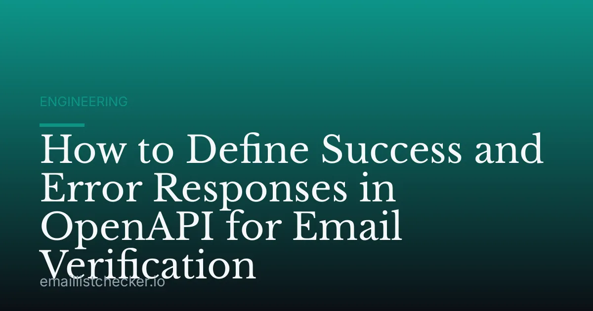 How to Define Success and Error Responses in OpenAPI for Email Verification