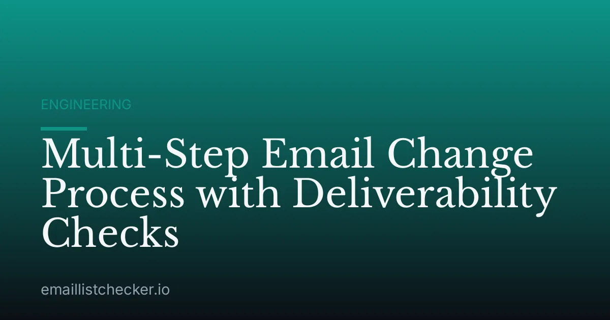 Multi-Step Email Change Process with Deliverability Checks