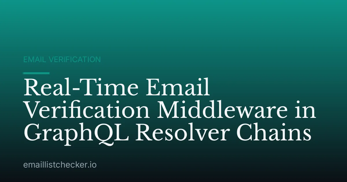 Real-Time Email Verification Middleware in GraphQL Resolver Chains