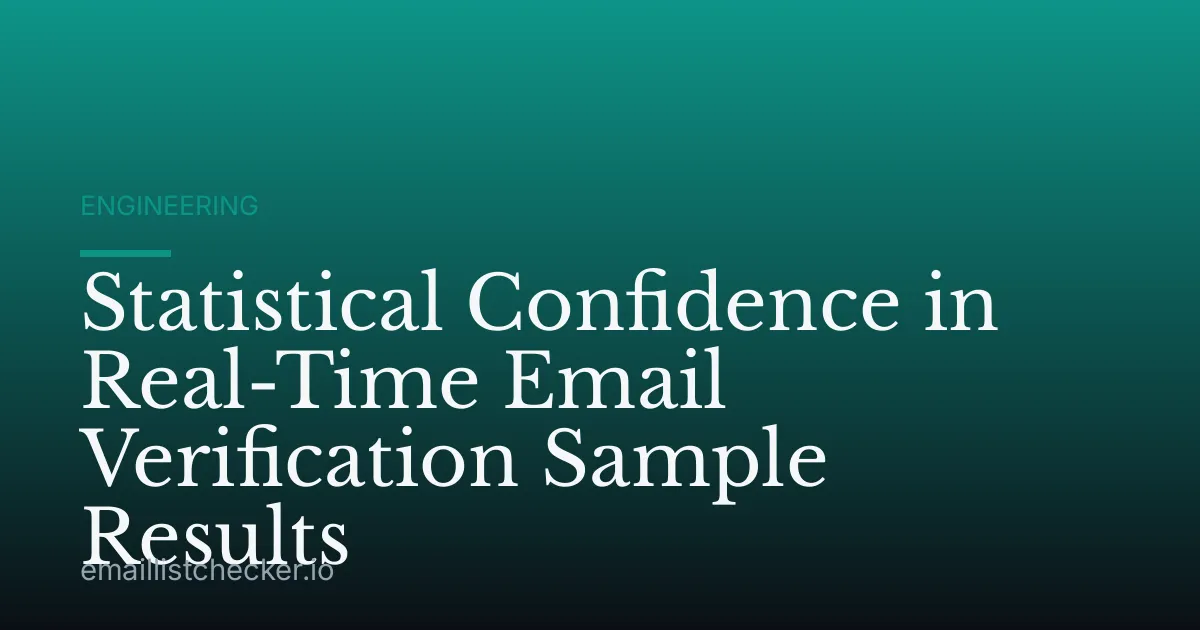 Statistical Confidence in Real-Time Email Verification Sample Results