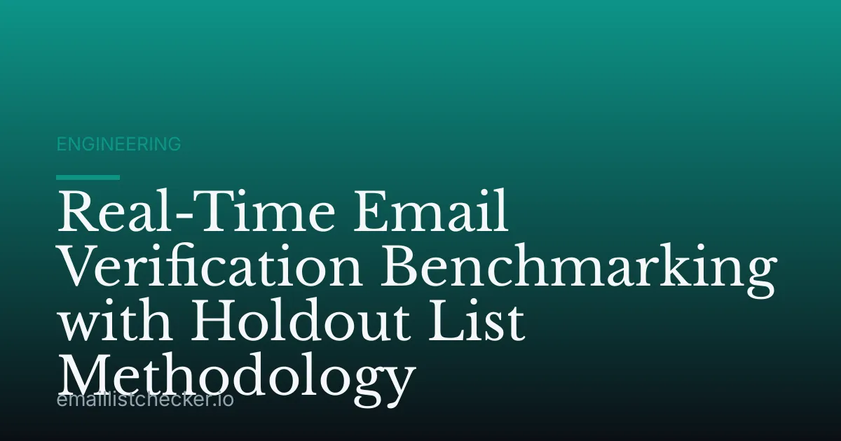 Real-Time Email Verification Benchmarking with Holdout List Methodology