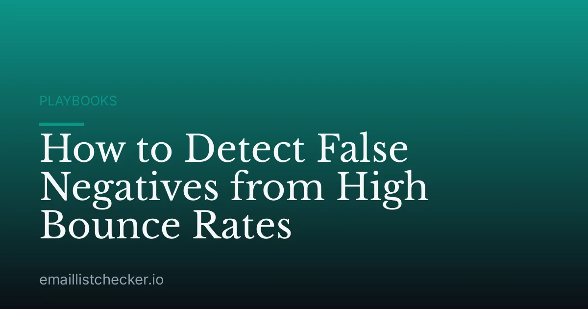 How to Detect False Negatives from High Bounce Rates