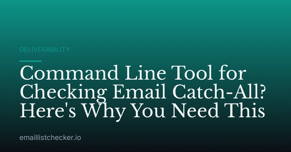 Command Line Tool for Checking Email Catch-All? Here's Why You Need This