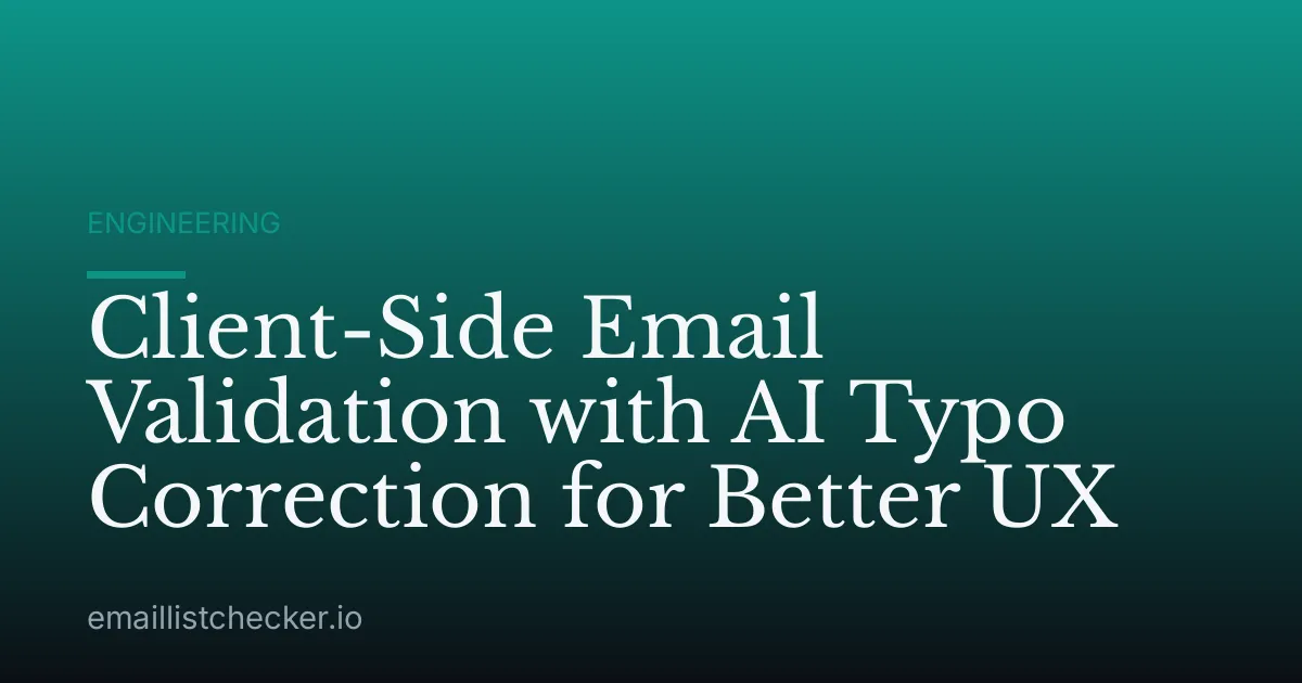 Client-Side Email Validation with AI Typo Correction for Better UX