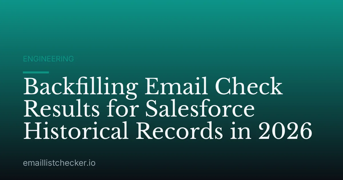 Backfilling Email Check Results for Salesforce Historical Records in 2026