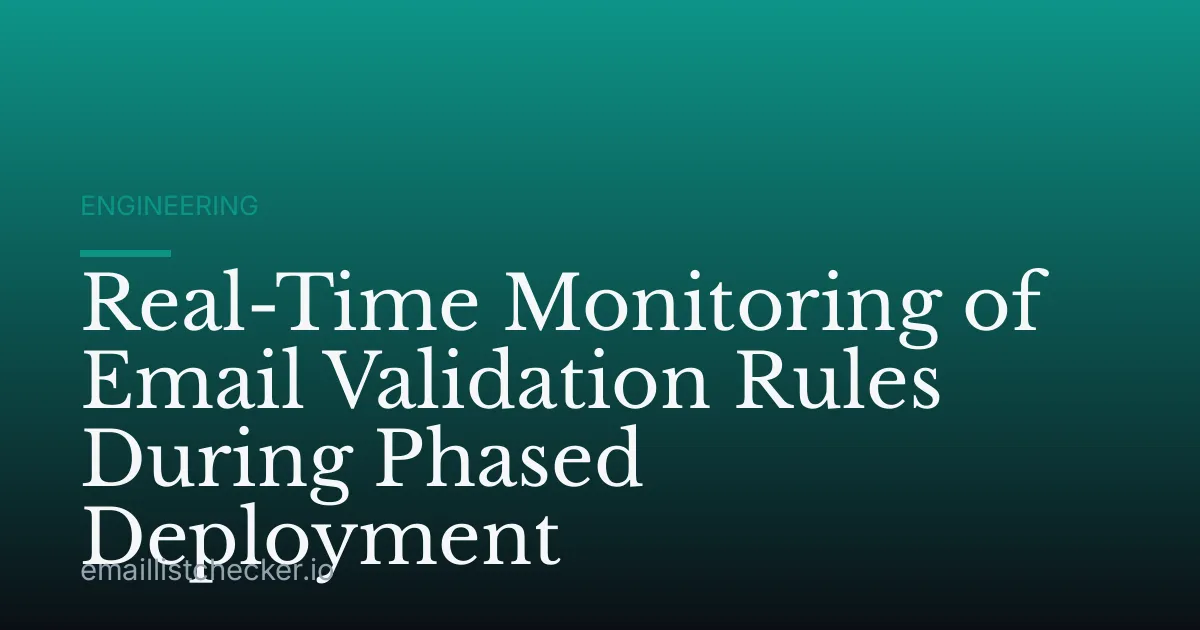 Real-Time Monitoring of Email Validation Rules During Phased Deployment