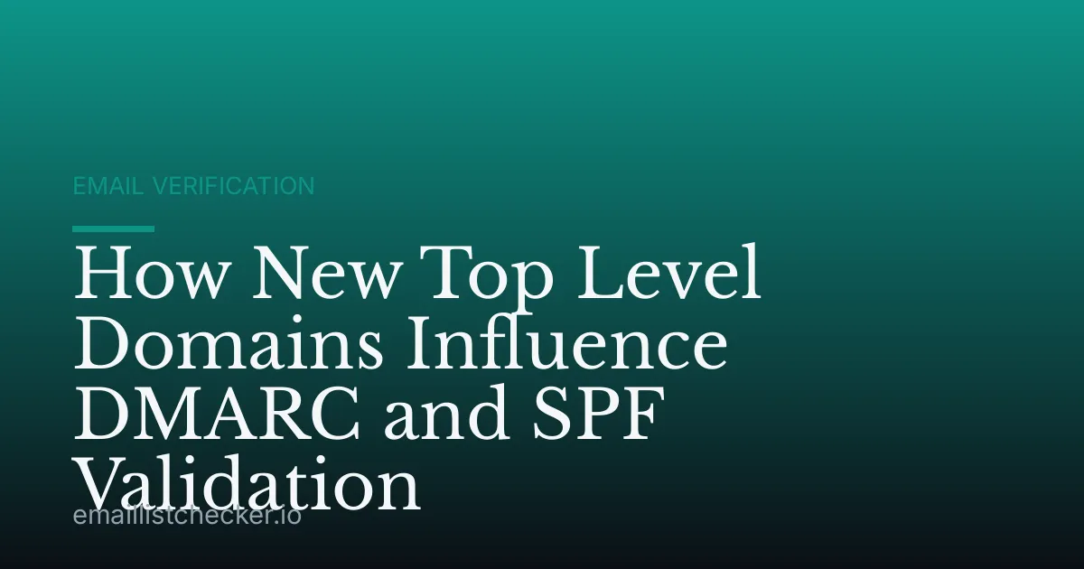 How New Top Level Domains Influence DMARC and SPF Validation