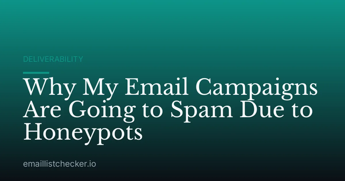 Why My Email Campaigns Are Going to Spam Due to Honeypots