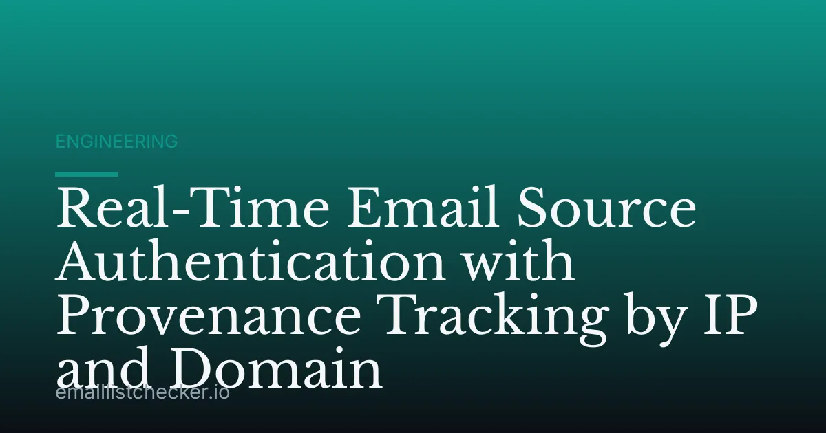 Real-Time Email Source Authentication with Provenance Tracking by IP and Domain