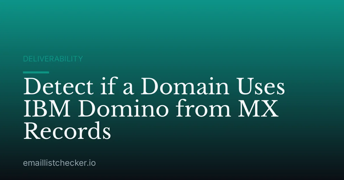 Detect if a Domain Uses IBM Domino from MX Records