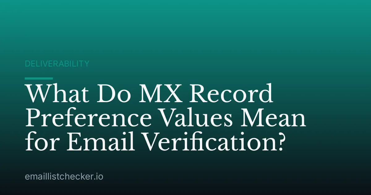 What Do MX Record Preference Values Mean for Email Verification?