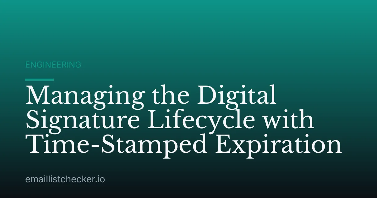 Managing the Digital Signature Lifecycle with Time-Stamped Expiration