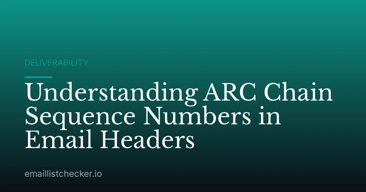 Understanding ARC Chain Sequence Numbers in Email Headers