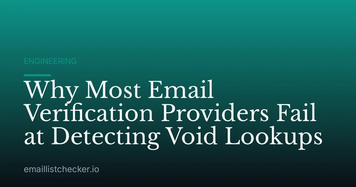 Why Most Email Verification Providers Fail at Detecting Void Lookups