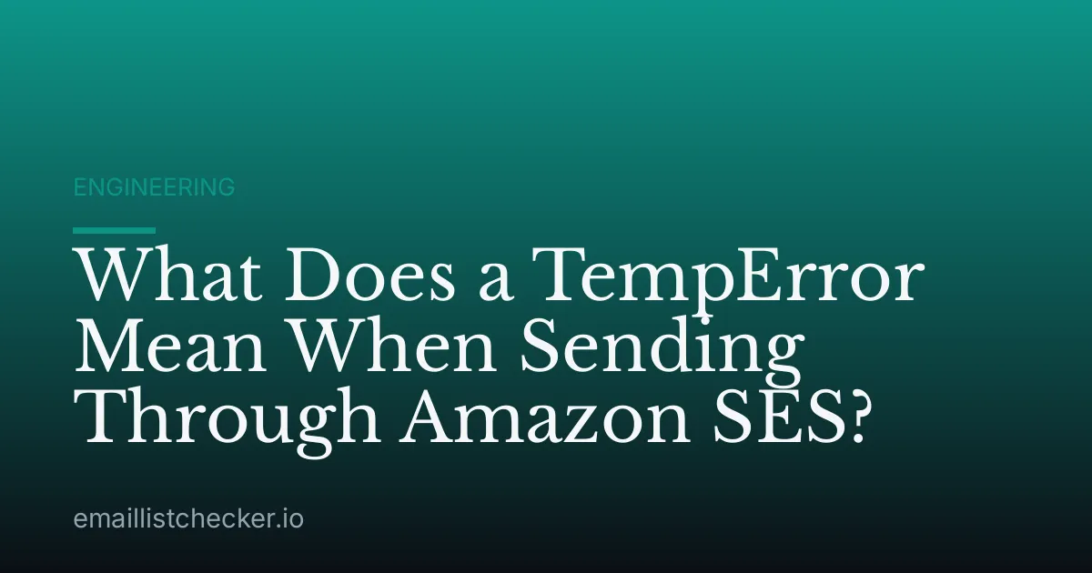 What Does a TempError Mean When Sending Through Amazon SES?