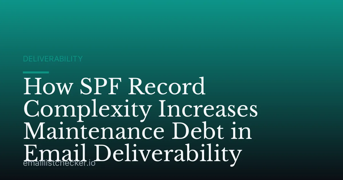 How SPF Record Complexity Increases Maintenance Debt in Email Deliverability