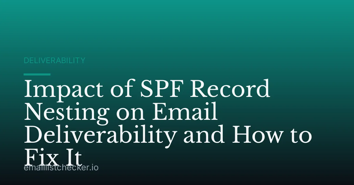 Impact of SPF Record Nesting on Email Deliverability and How to Fix It