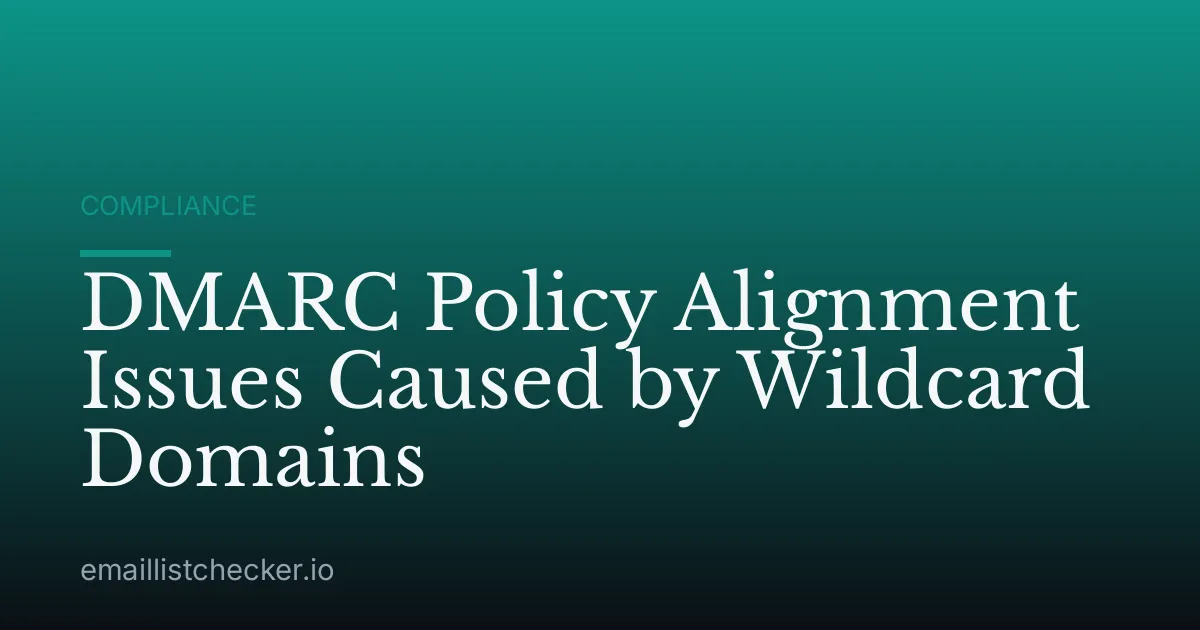 DMARC Policy Alignment Issues Caused by Wildcard Domains
