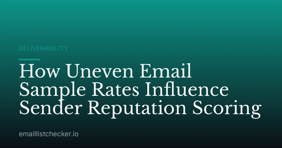 How Uneven Email Sample Rates Influence Sender Reputation Scoring