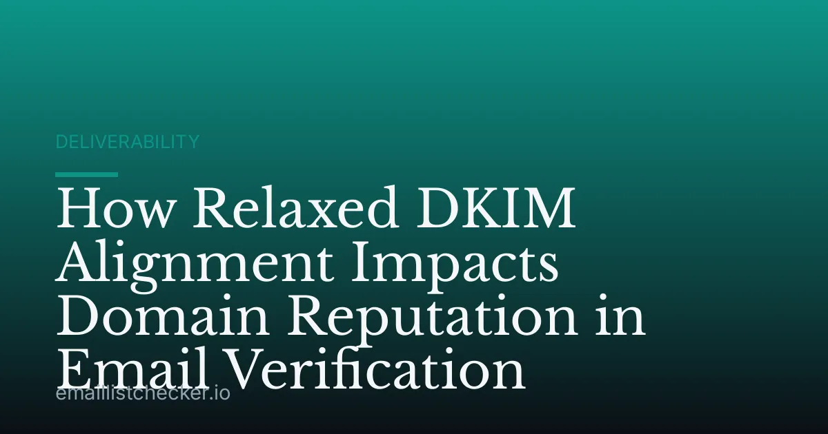 How Relaxed DKIM Alignment Impacts Domain Reputation in Email Verification