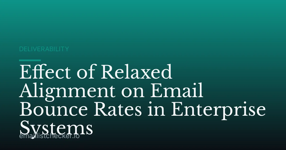 Effect of Relaxed Alignment on Email Bounce Rates in Enterprise Systems