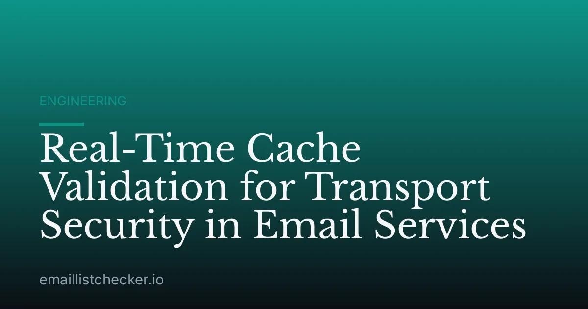 Real-Time Cache Validation for Transport Security in Email Services