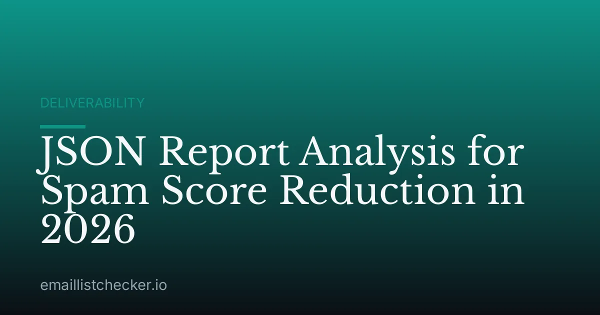 JSON Report Analysis for Spam Score Reduction in 2026