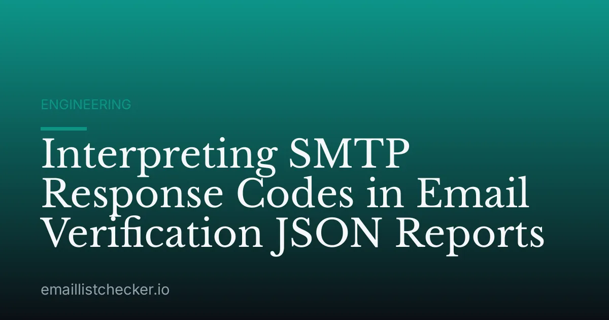 Interpreting SMTP Response Codes in Email Verification JSON Reports