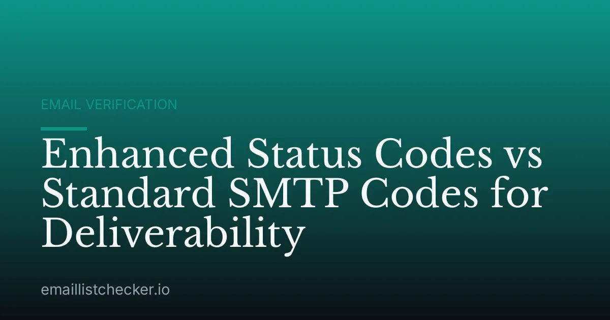 Enhanced Status Codes vs Standard SMTP Codes for Deliverability