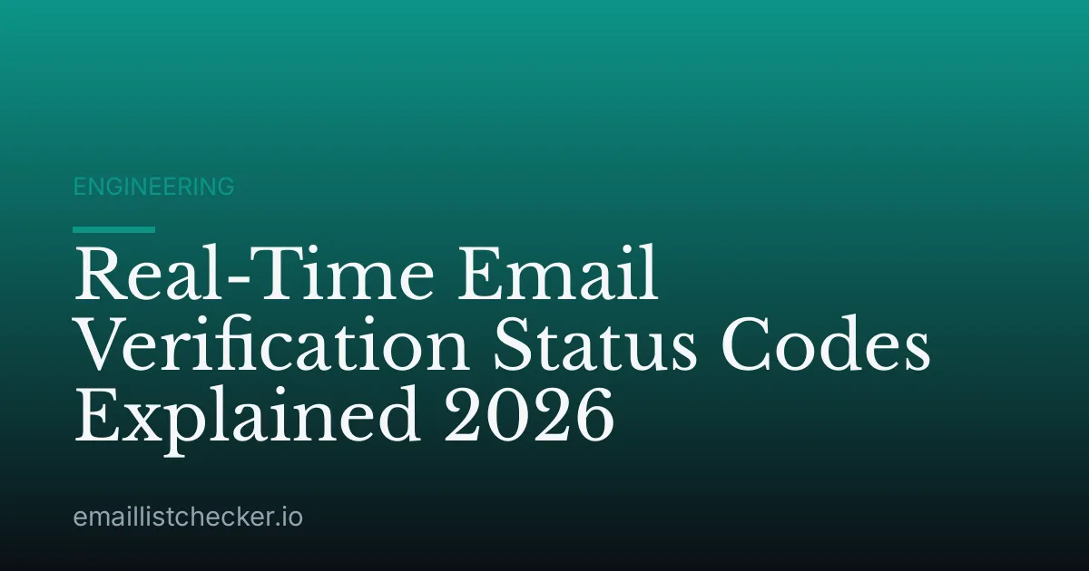Real-Time Email Verification Status Codes Explained 2026