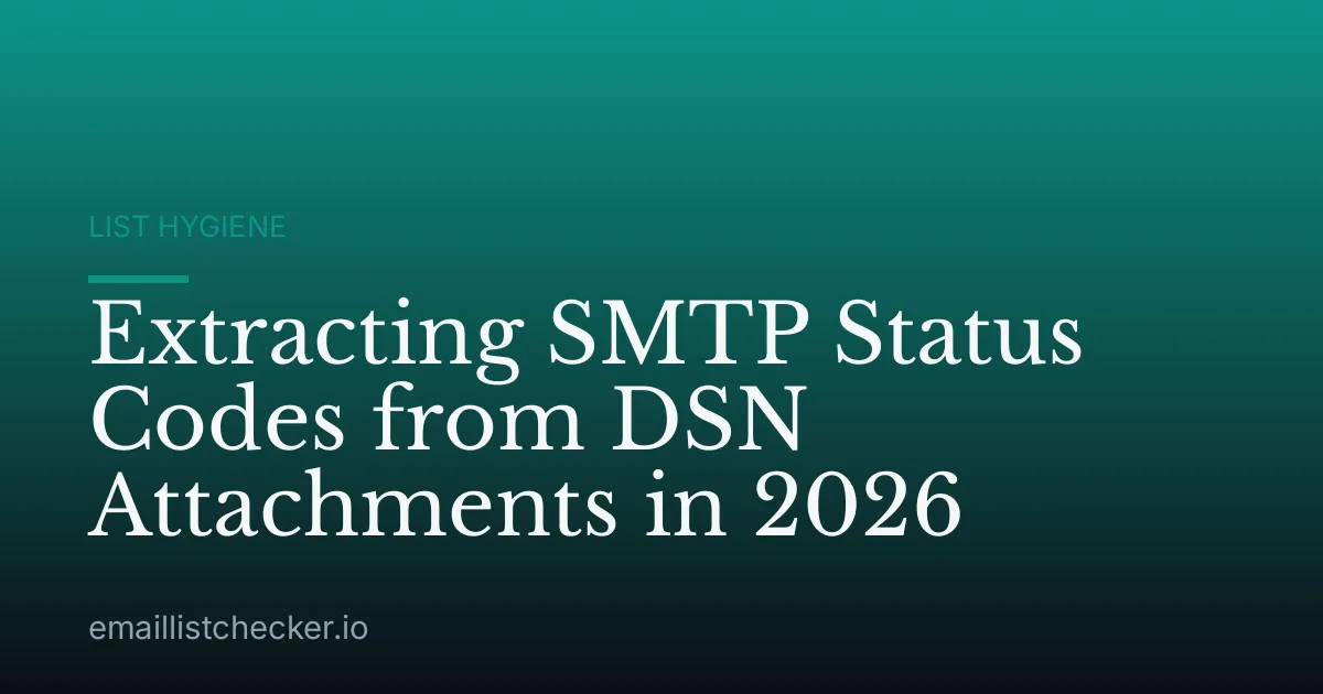 Extracting SMTP Status Codes from DSN Attachments in 2026