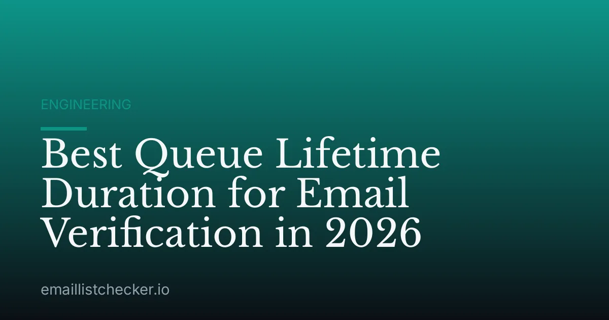 Best Queue Lifetime Duration for Email Verification in 2026