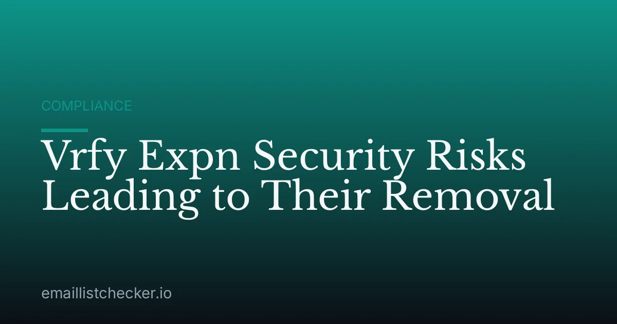 Vrfy Expn Security Risks Leading to Their Removal